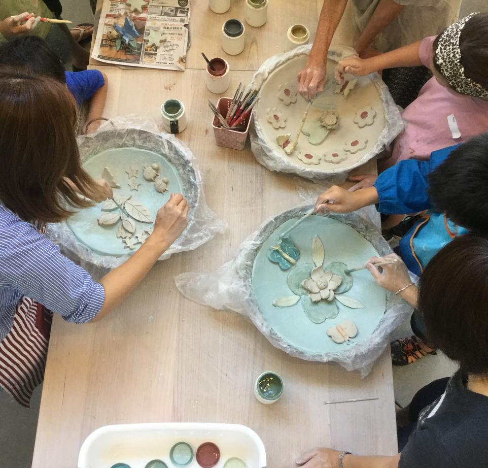 family clay birdbath workshop 