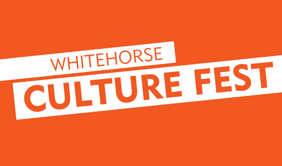 Culture fest banner on orange background