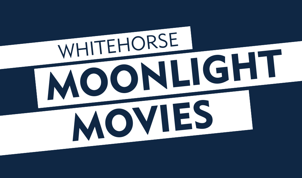 Moonlight movies banner on blue background