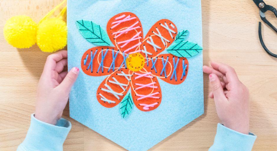 String art flower artwork