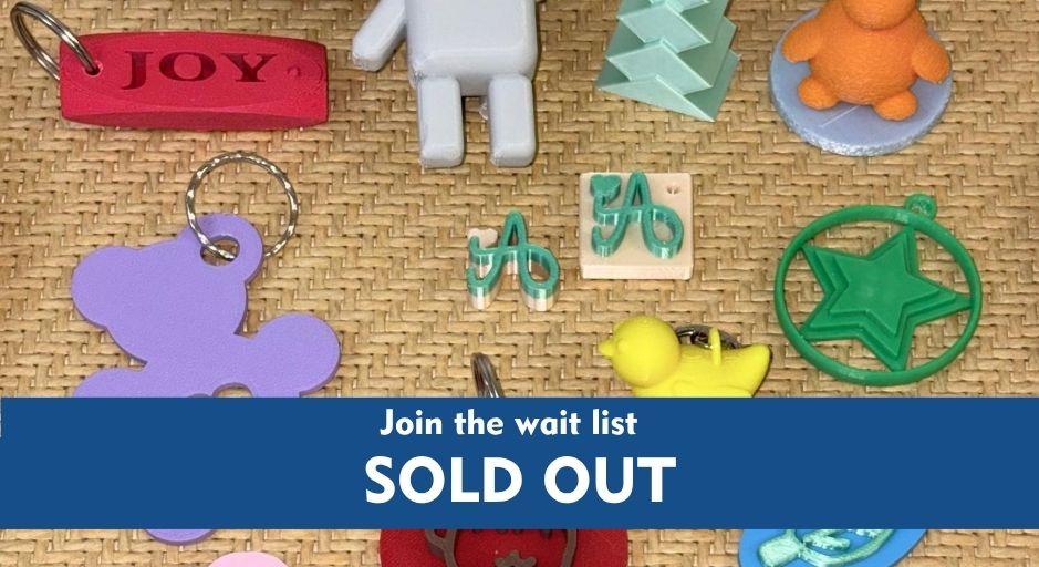 3D printed objects kids workshops sold out over lay 