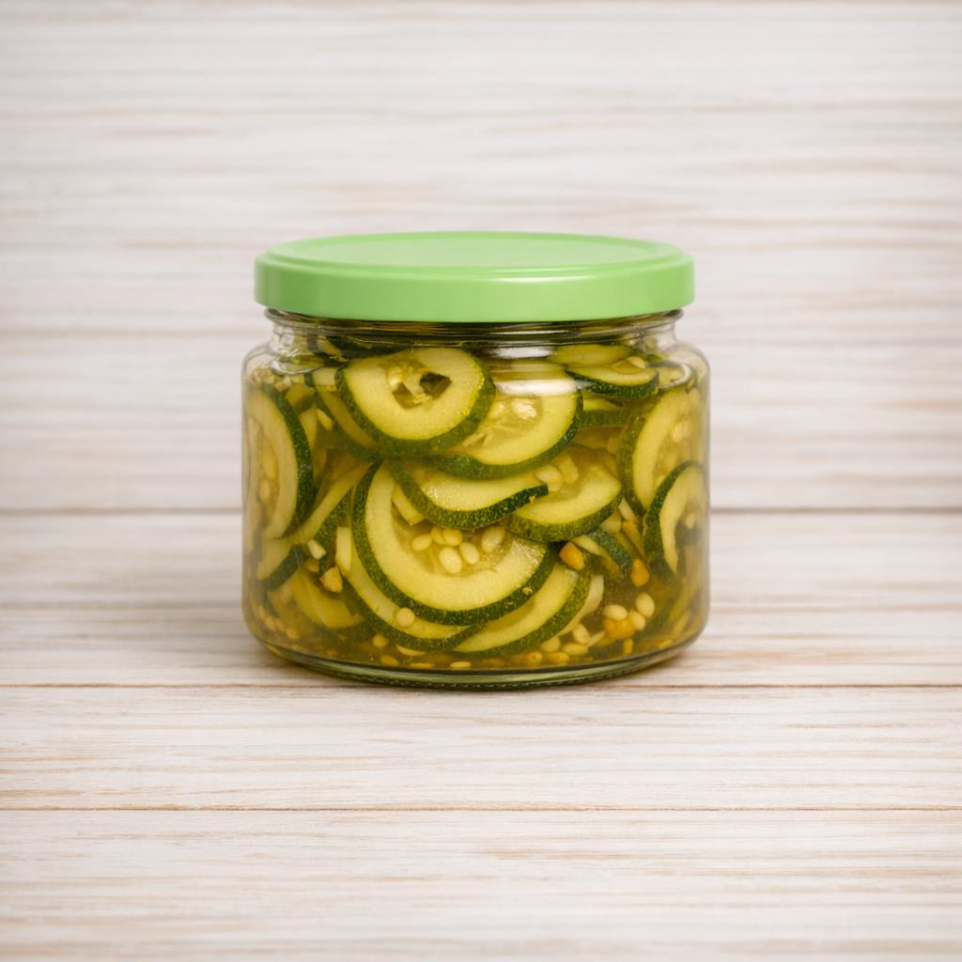 Jar of bread & butter pickles