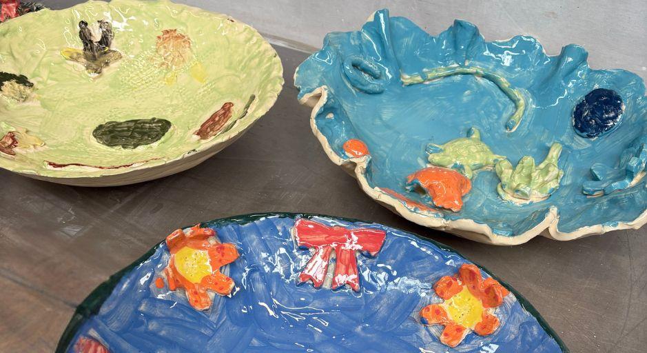 BHCAC Clay birdbath workshop 