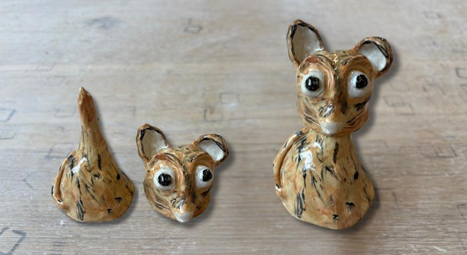ceramic hand-building bobble head