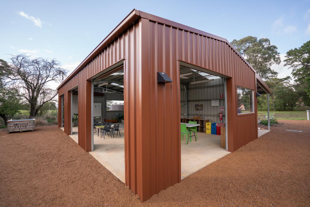 outside view of packing shed