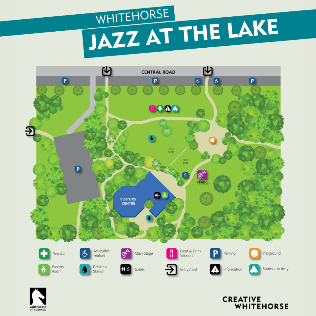 waypoint map of the Jazz at the lake event