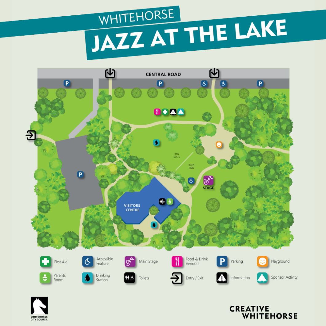 waypoint map of the Jazz at the lake event 