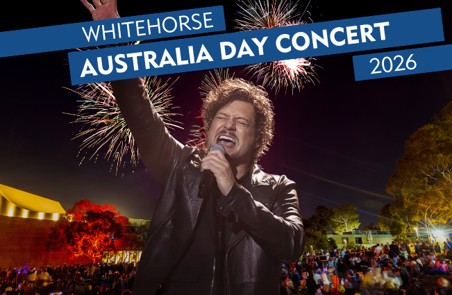 rob mills singing with fireworks behind him