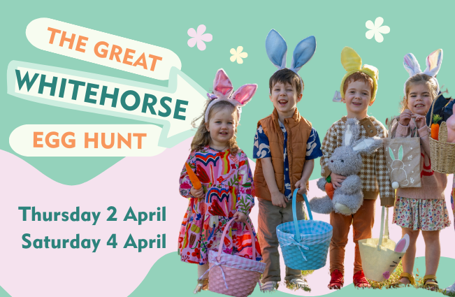 Kids having an egg hunt