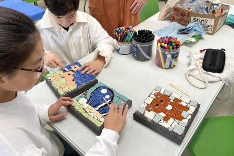 children's mosaic paver workshop