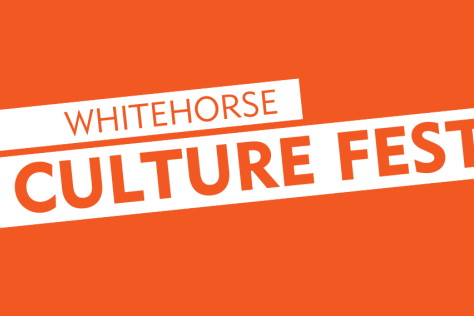 Culture fest banner on orange background