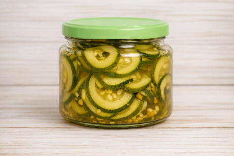 Jar of bread & butter pickles