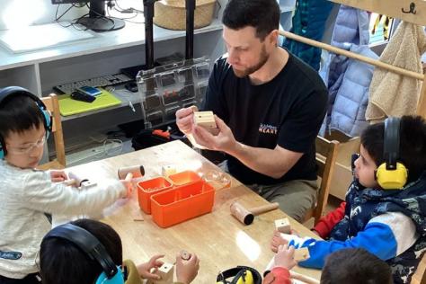 Hands-on woodwork fun with Tom from Hammer & Heart!