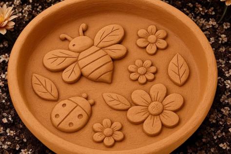 family clay bee bath 