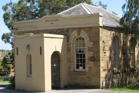 Photograph of a stone building.